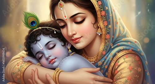 Mother Yashoda Cradling Sle...