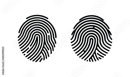 Two identical fingerprints displaying unique patterns