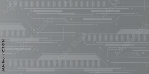 Gray digital abstract background with technology circuit board texture. Electronic motherboard illustration design. Vector illustration.