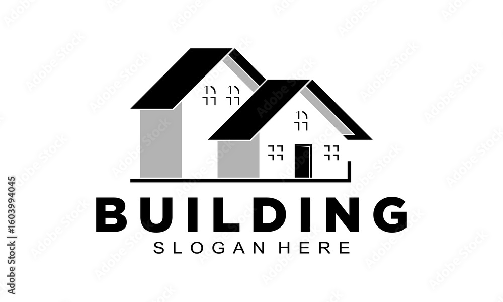 Big house building design vector Big house building design vector