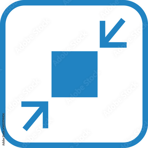 サイズ縮小のアイコンイラスト