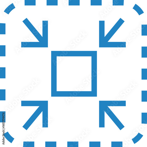 サイズ縮小のアイコンイラスト