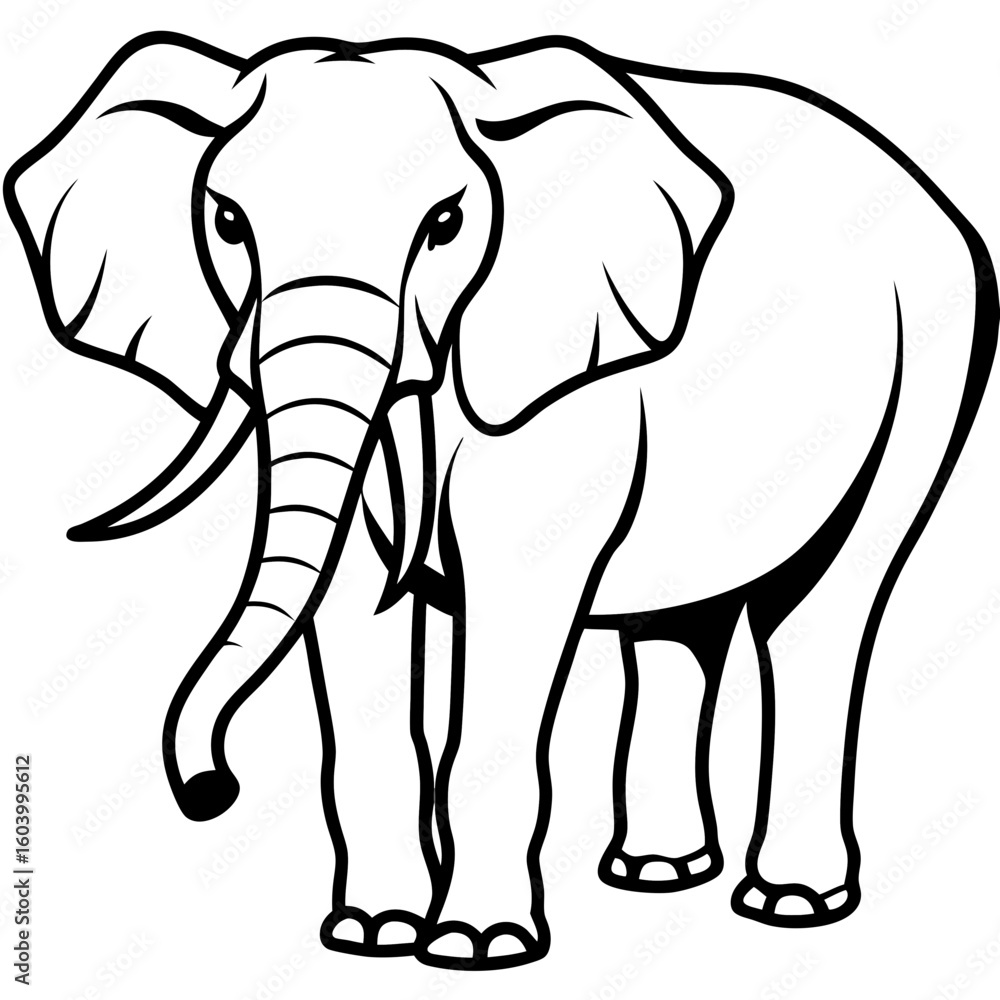 Fototapeta premium Elephants vector