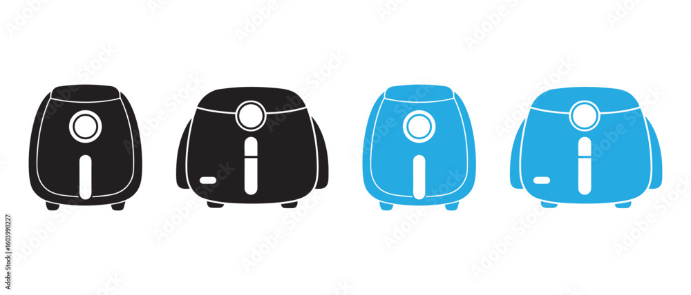Air Fryer Comparison. Black and Blue Variants for Modern Kitchens. Air Fryer Comparison. Black and Blue Variants for Modern Kitchens.