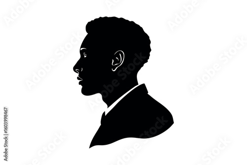 African American Male Head Silhouette