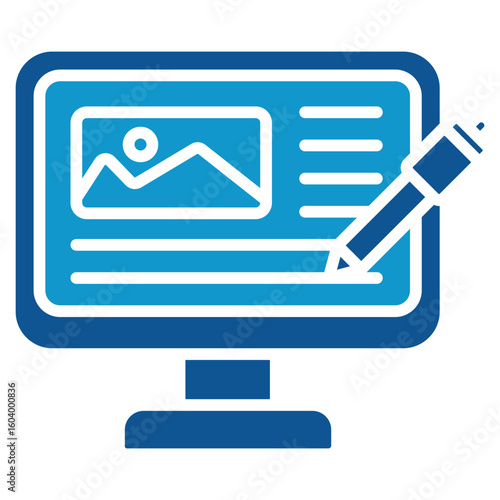 Billede på lærred Blogging Icon