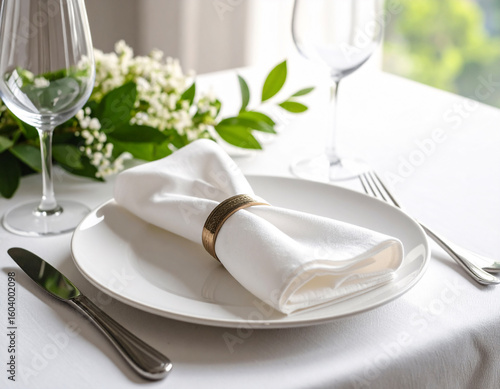 Table Setting with Napkin and Cutlery