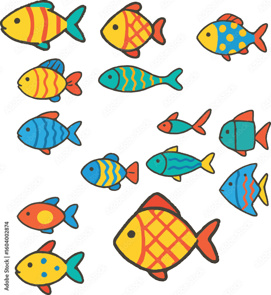 Naklejka premium fish vector on white background