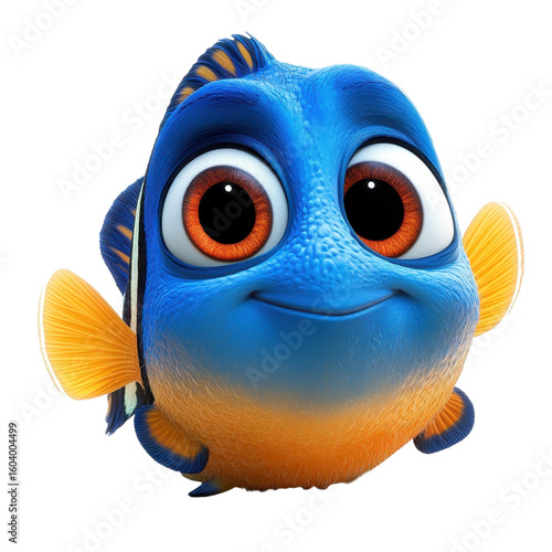 Dory Finding Nemo isolated on transparent background