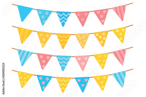 party streamers isolated on white. vector