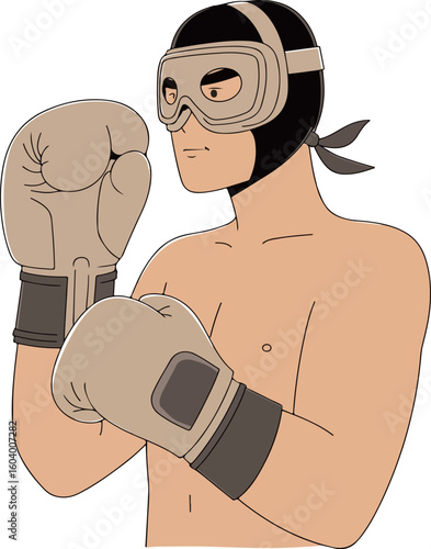 Retro Cartoon Boxer