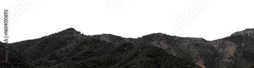 Foto panorama rocky mountain range on transparent background in high quality