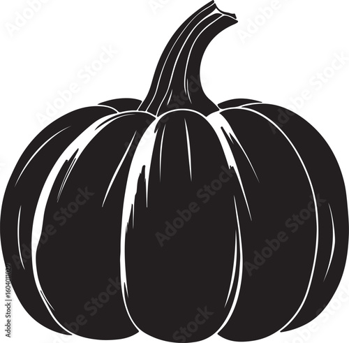 Vector illustration of fresh pumpkin eggplant and zucchini vegetables in autumn style