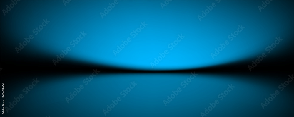 Fototapeta premium Abstract gradient podium background. blue empty 3d studio backdrop. Clean scene for product presentation mockup template. Vector illustration.