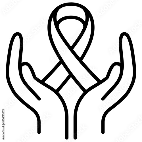Cancer Awareness icon vector image. Can be used for Chemotherapy.