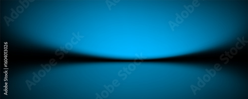 Abstract gradient podium background. blue empty 3d studio backdrop. Clean scene for product presentation mockup template. Vector illustration.