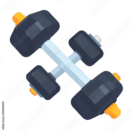 Isometric Dumbbells Illustration
