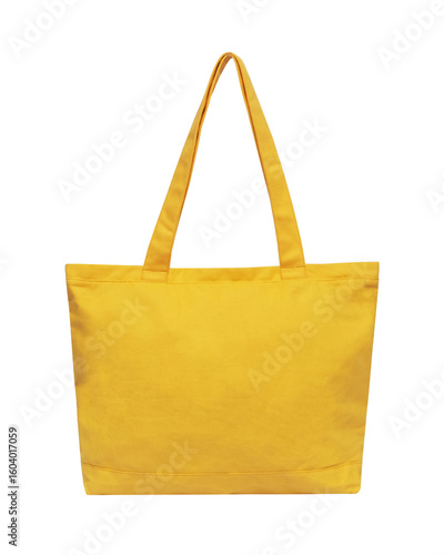 yellow tote bag isolated on transparent background png