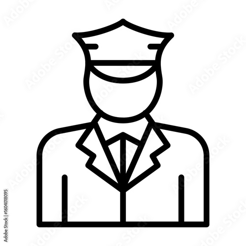 Security Guard icon vector image. Can be used for Supermarket.