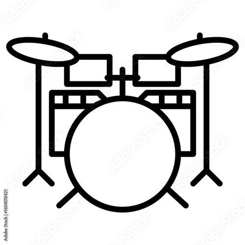 Drum icon vector image. Can be used for Instrument.