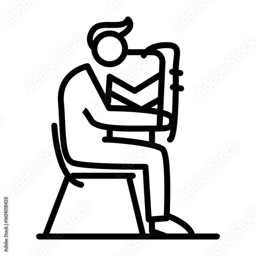 Jazz icon vector image. Can be used for Instrument.