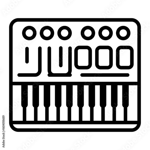 Synthesizer icon vector image. Can be used for Instrument.