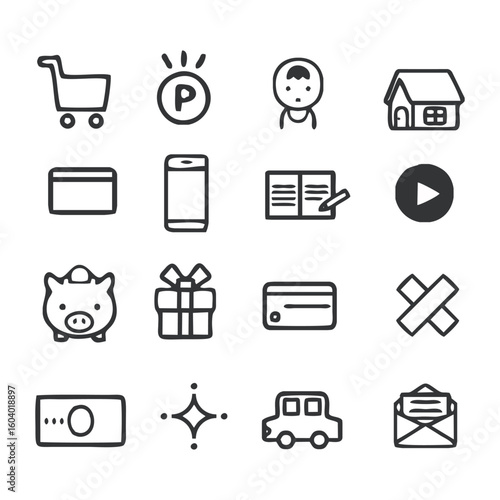 手描き風アイコンセット