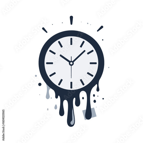 Melting Clock Graphic Design