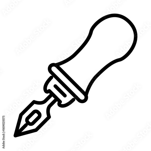 Awl icon vector image. Can be used for Shoemaker.
