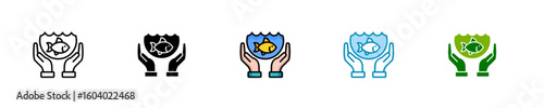 Fish  Icon Set Multiple Style Collection
