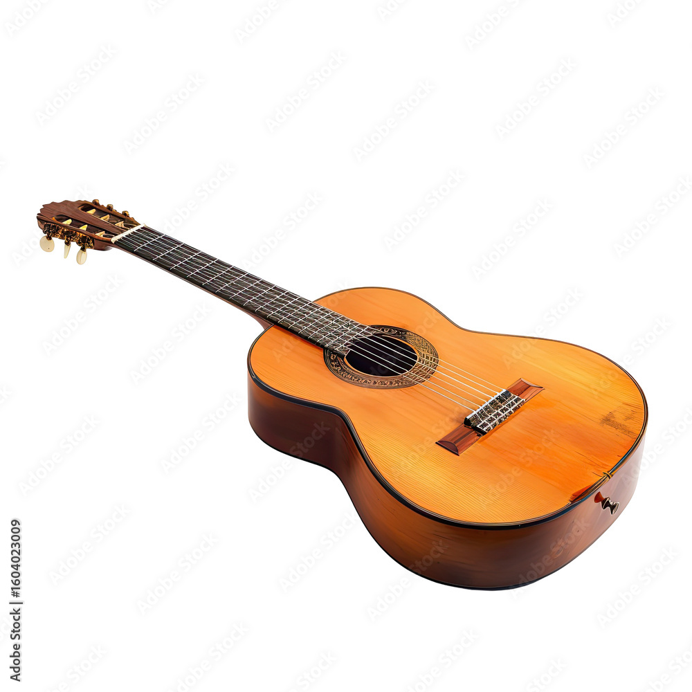 Fototapeta premium Classic acoustic guitar, angled view