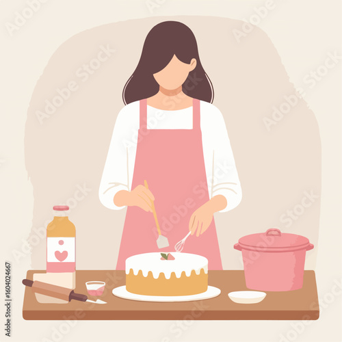 illustration of people cooking