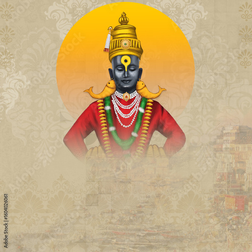 Foto 3d illustration of Ashadi Ekadashi festival of Lord Vitthal from Pandharpur, Maharashtra, India