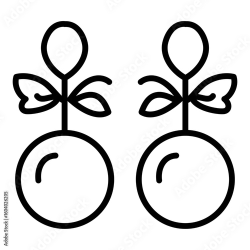 Earrings icon vector image. Can be used for Luxury.