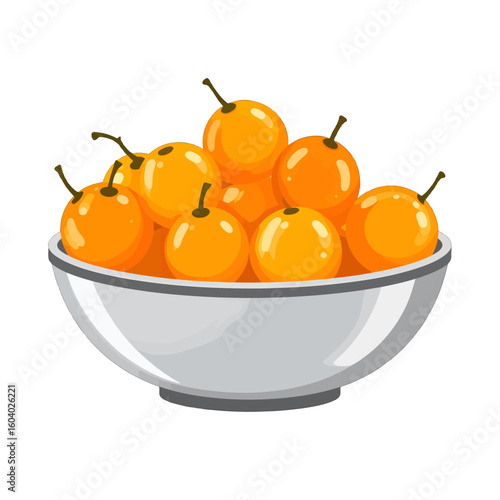 Pile Of Orange Fruits In A White Bowl