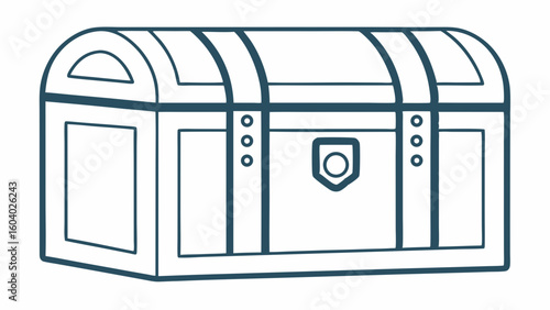 Vector graphic of a decorative chest for artistic and thematic design applications