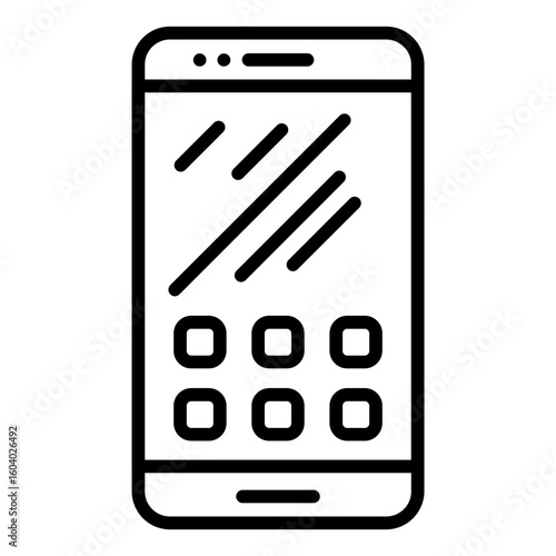Smartphone icon vector image. Can be used for Luxury.