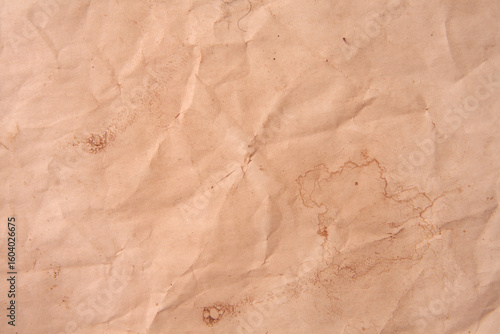 Vintage Old Paper with Stains, Folds, and Grunge Texture