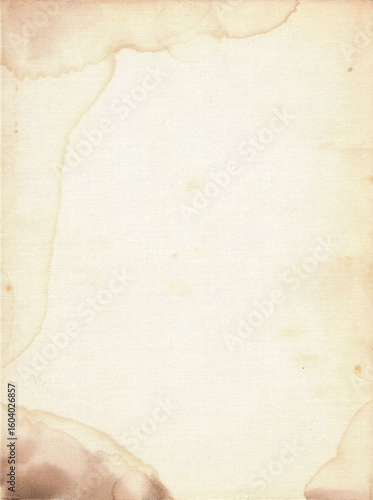 Vintage Old Paper with Stains, Folds, and Grunge Texture