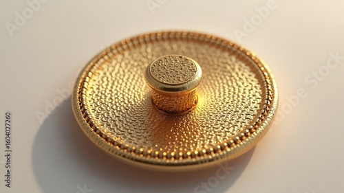 Luxury Gold Knob, Elegant Decorative Hardware, Textured Surface, Round Design, Home Decor