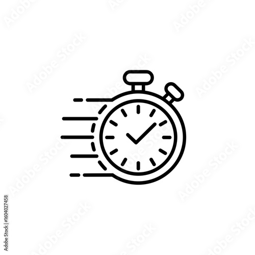 Fast-Paced Stopwatch Timing Action in Sports Event, Outdoors, Illustration Perspective