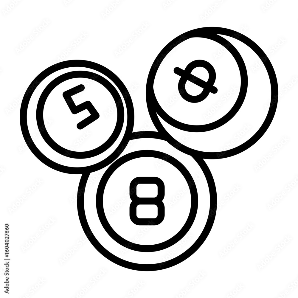 Obraz premium Lottery Balls icon vector image. Can be used for Casino.