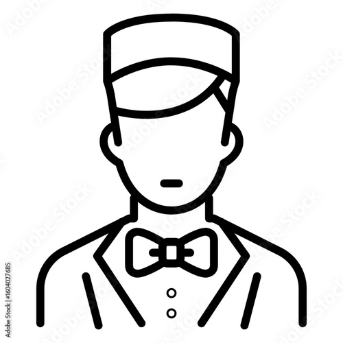 Male Croupier icon vector image. Can be used for Casino.