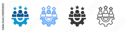 Customer Icon Set Multiple Style Collection