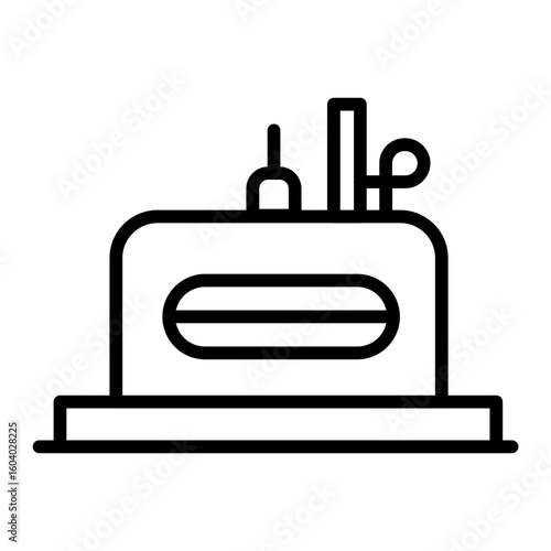 Oxygen Furnance icon vector image. Can be used for Mettalurgy.