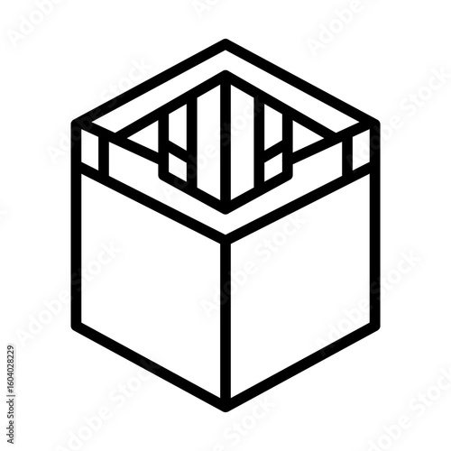 Moulding Box icon vector image. Can be used for Mettalurgy.