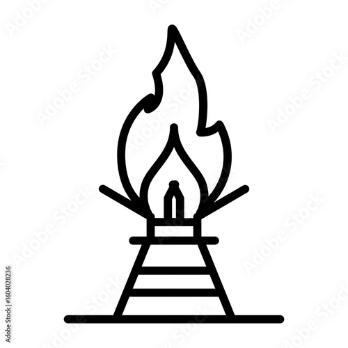 Pyrometallurgy icon vector image. Can be used for Mettalurgy.