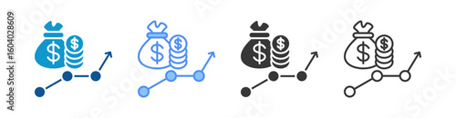 Investment Icon Set Multiple Style Collection