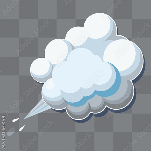 Spray of fog elements isolate 