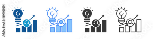 Entrepreneur Icon Set Multiple Style Collection